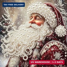 Santa Claus Pearl Diamond Art Kits for Adults,Winter Diamond Painting Kits