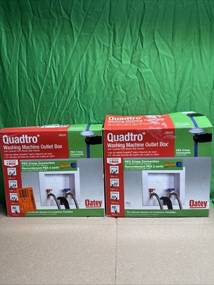 #ad #ad 2PK Oatey Quadtro Washing Machine Outlet Box 1 4quot; Turn x 2quot; Hub 38528 OPEN BOX $40.84