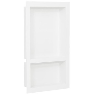 Duschnische mit 2 Fächern Hochglanz-Weiß 41x69x9 cm Wandnische Nische vidaXL