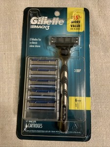 GILLETTE MACH 3 RAZOR AND 6 CARTRIDGES BRAND NEW