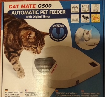 CAT MATE C500 Digitaler Futterautomat für 5 Mahlzeiten