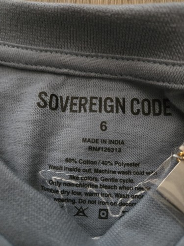 SOVEREIGN CODE Kids Tee Size 6 "Vintage Saints" Embroidered Drip With Gold Chain - Afbeelding 3 van 4
