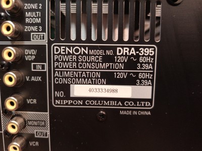 Denon DRA-395 Stereo Receiver 120v-3.39a Tested& Works Well | eBay