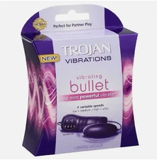 Trojan Vibrations Massager Vibrating Bullet Remote Control 4 Variable Speeds