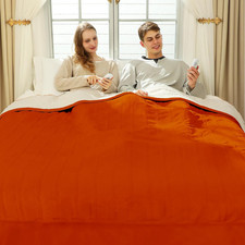 King Size Electric Heated Blanket - Soft Flannel, Dual Control Auto Off