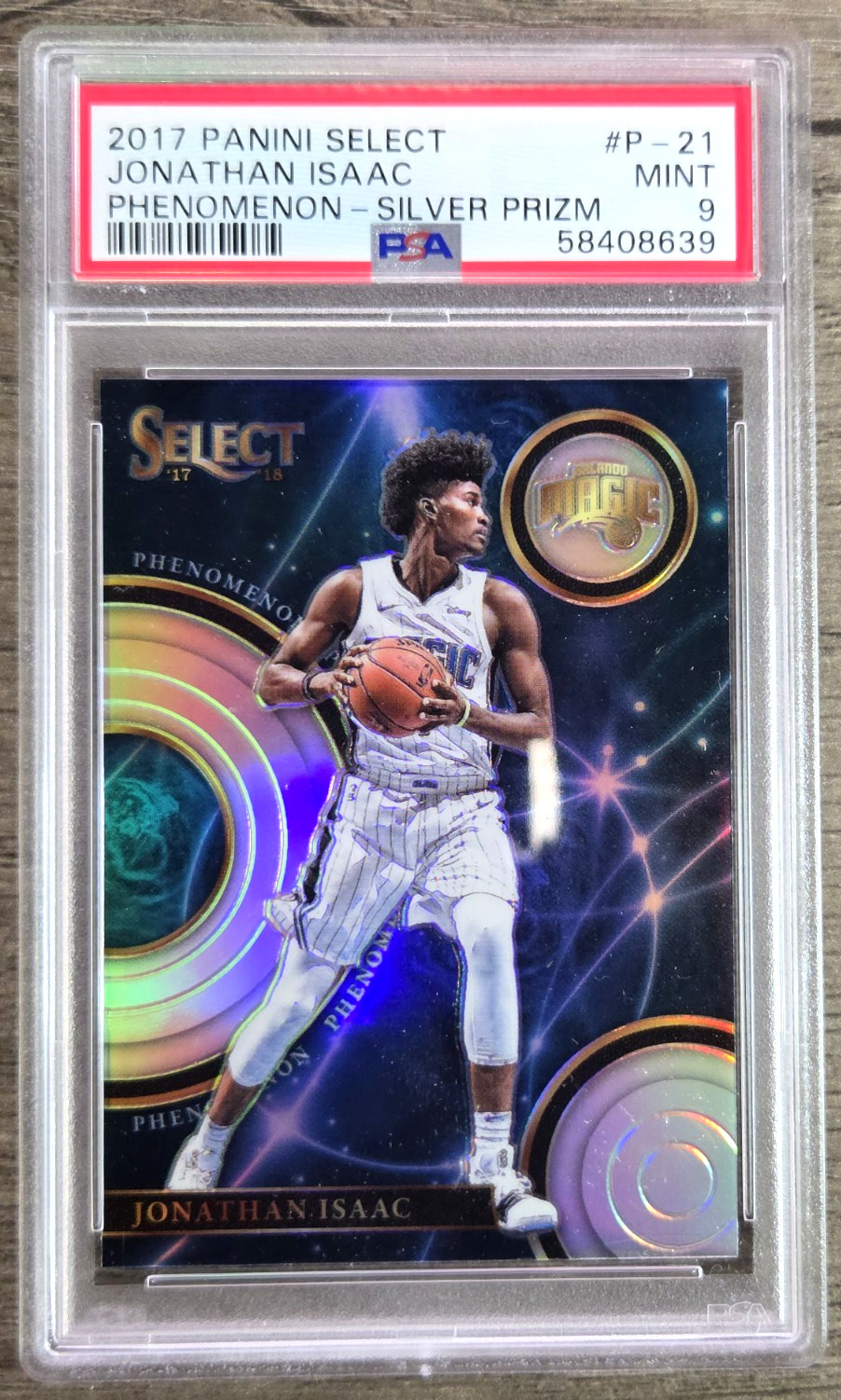2017 Panini Select Jonathan Isaac Phenomenon Silver Prizm #P-21 PSA 9 MINT