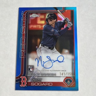 2025 Topps Chrome Nick Sogard True Blue Rookie Debut Refractor /150 Auto 