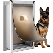 XL Wall Dog Door for Large Dogs, 4"-8" Thick, 14"W x 25"H Opening