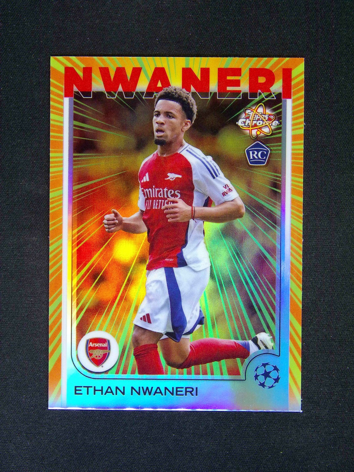 2024-25 Topps Chrome UEFA Ethan Nwaneri Radiating Rookies RC #RR-7