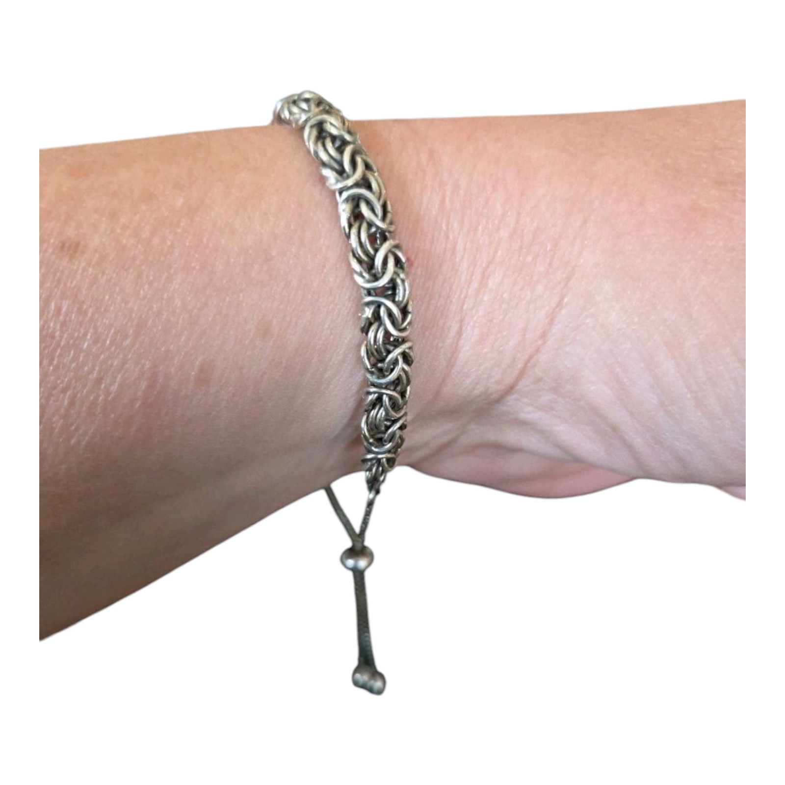 Sterling Silver 925  Bolo Pullstring Adjistable B… - image 6