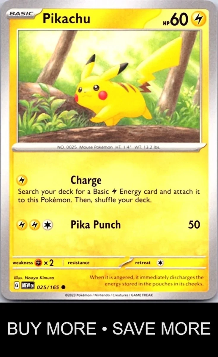 Pikachu 025/165 Sv: Scarlet & Violet 151 for sale | eBay