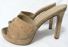 Veronica Beard Brown Dali Faux Cork Stiletto Heels Size 7M EUC