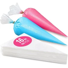 16 Inch Piping Bags Disposable, 100Pcs Large Pastry Bags, Frosting Bags, Cake De