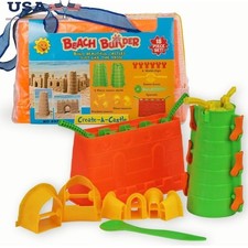 Pro Sand Castle Building Kit 18 Piece Set Easy Split Molds Kids Beach Fun New