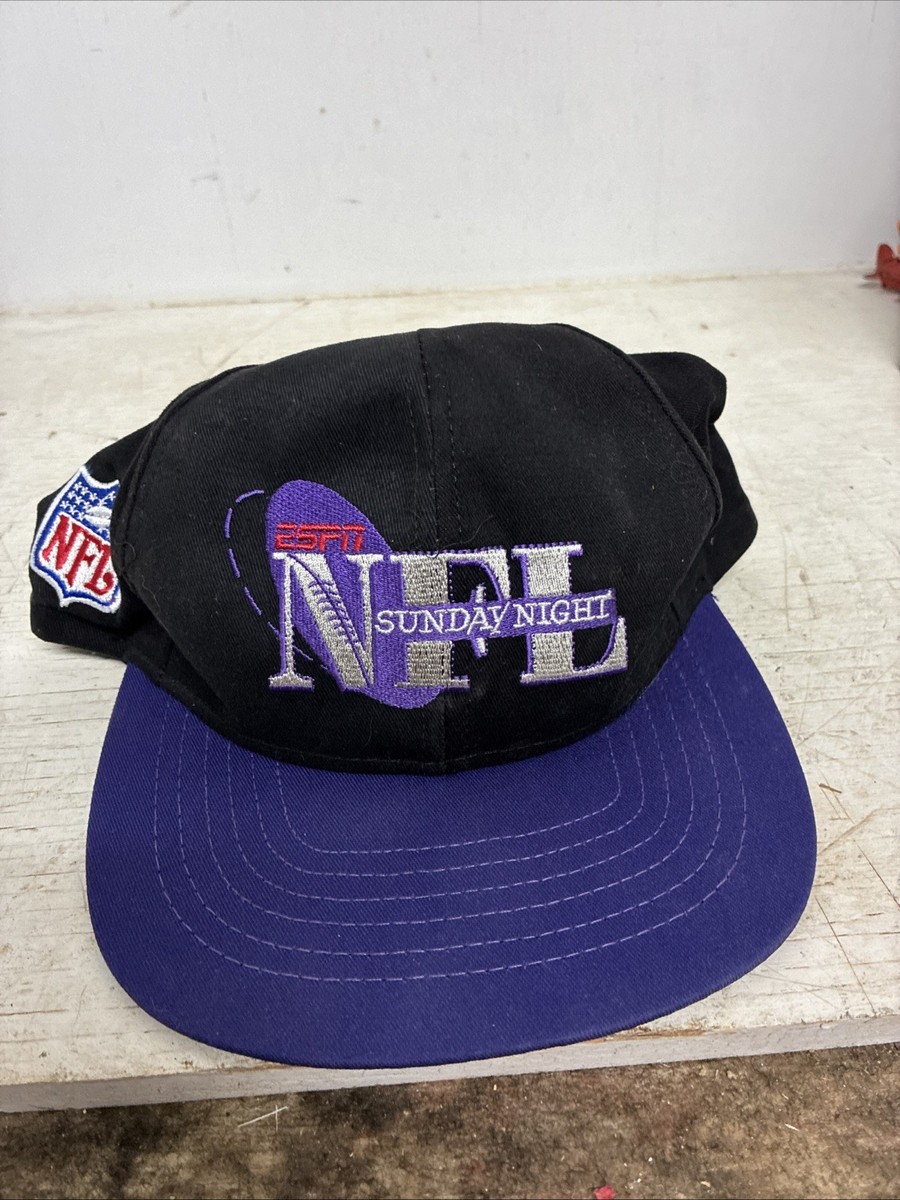 NWT Official ESPN NFL Logo Sunday Night Cap Hat Strapback Black