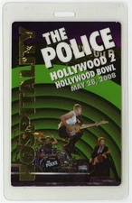 The Police 2008 Laminated Backstage Pass Reunion Tour Hollywood Bowl