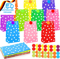 PapiertüTen, 40 StüCk GeschenktüTen Papier Bunt Mit 48 Aufkleber, Kraftpapier Tü
