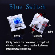 10x Mechanical Keyboard Switches 3-Pin Replacement Clicky Tactile