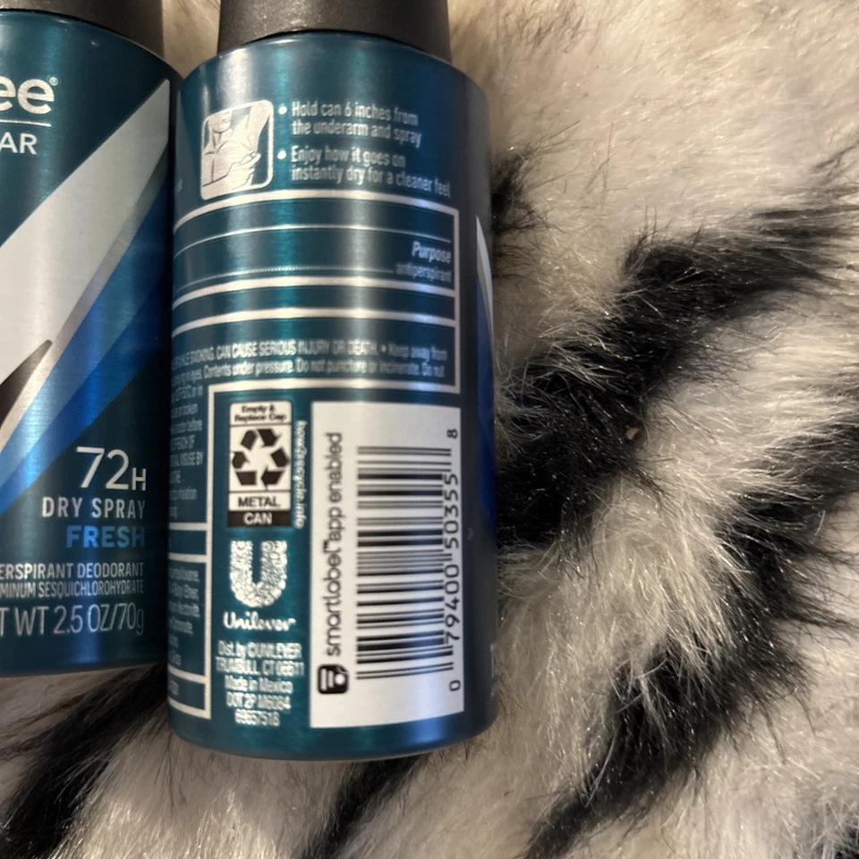 Desodorante antitranspirante fresco Degree UltraClear negro + blanco spray seco 2,5 oz 3 paquetes Foto 3 de 3