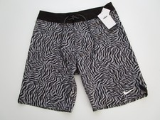 Mens 32 M Nike Swim Volley Board Shorts gray black NWT