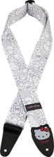 Fender X Hello Kitty Official White Poly Guitar Strap, 2" Width