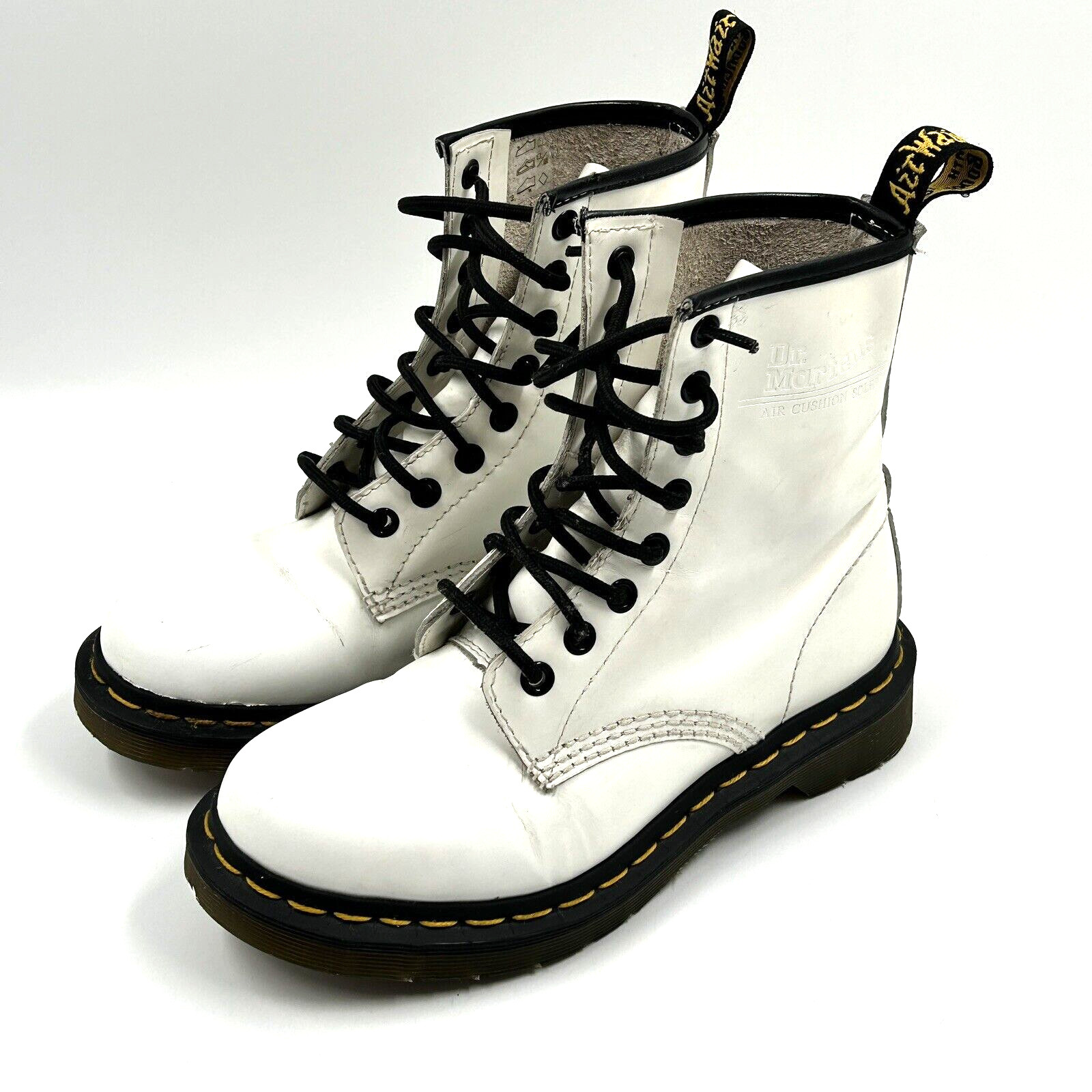 Doc Dr Martens Air Wair 11821 White Boots 8 Eyelet US Women’s Size 5