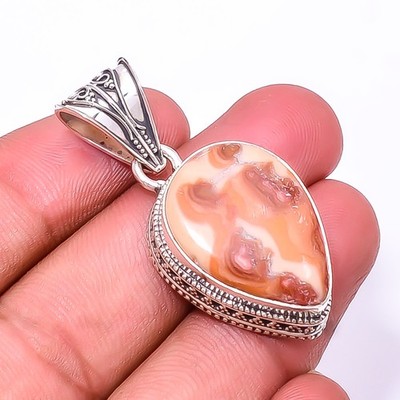 Bird Eye Jasper Fine Art 925 Sterling Silver Pendant 1.72'' P2, Christmas Gift