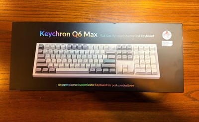 Keychron Q6 Max Keyboard Red switch hot-swappable, QMK firmware