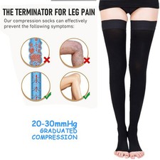 Thigh High Compression Sleeve Stockings Leg Support Pain Relief for Men  Women