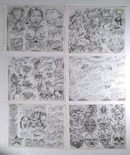 Tattoo Flash 11x15 "Boog From The Streets With Love" Gangsta Style, Black Grey