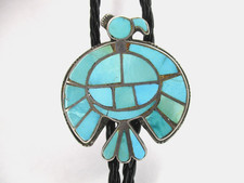 Vtg Navajo or Zuni Sterling Silver Bird Bolo Tie / Pin,Native American,Southwest