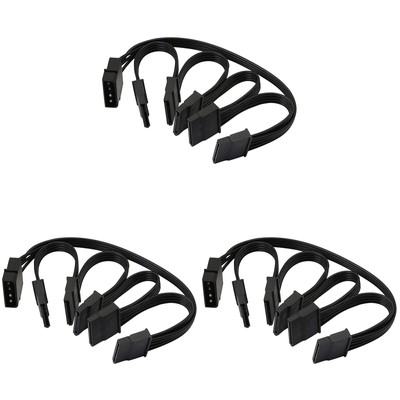 3X 4Pin Ide 1 Bis 5  15Pin Festplatte Laufwerk  Versorgung Splitter Kabel f3506
