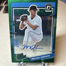 2023 Donruss Optic Marcus Johnson Rated Prospect AUTO Green Mojo /8