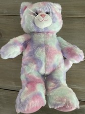 Build A Bear CAT Plush Pastel Swirl Tie Dye Kitty Pink Purple Blue    17  2019