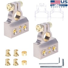 0/2/4/6/8 AWG Battery Terminals,Heavy Duty Top Post ,Positive Negative Batter...