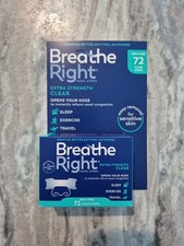 Breathe Right Extra Strength Nasal Strips 72 CLEAR Strips