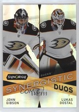 2022 Synergy Synergistic Duos Star-Rookie 649/699 John Gibson Lukas Dostal 12l5