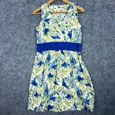 Jonathan Martin Dress Womens 6 Blue Floral Boho Tropical Empire Waist Sleeveless