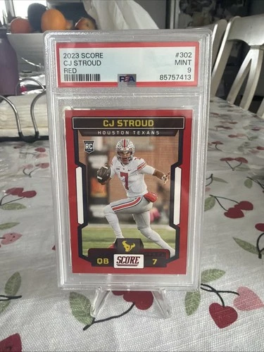 2023 Score - Rookies C.J. Stroud #302 Red (RC) PSA Mint 9