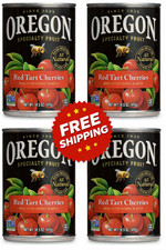 Oregon Red Tart Cherries in Water (Value Pack of 4) No sugar added