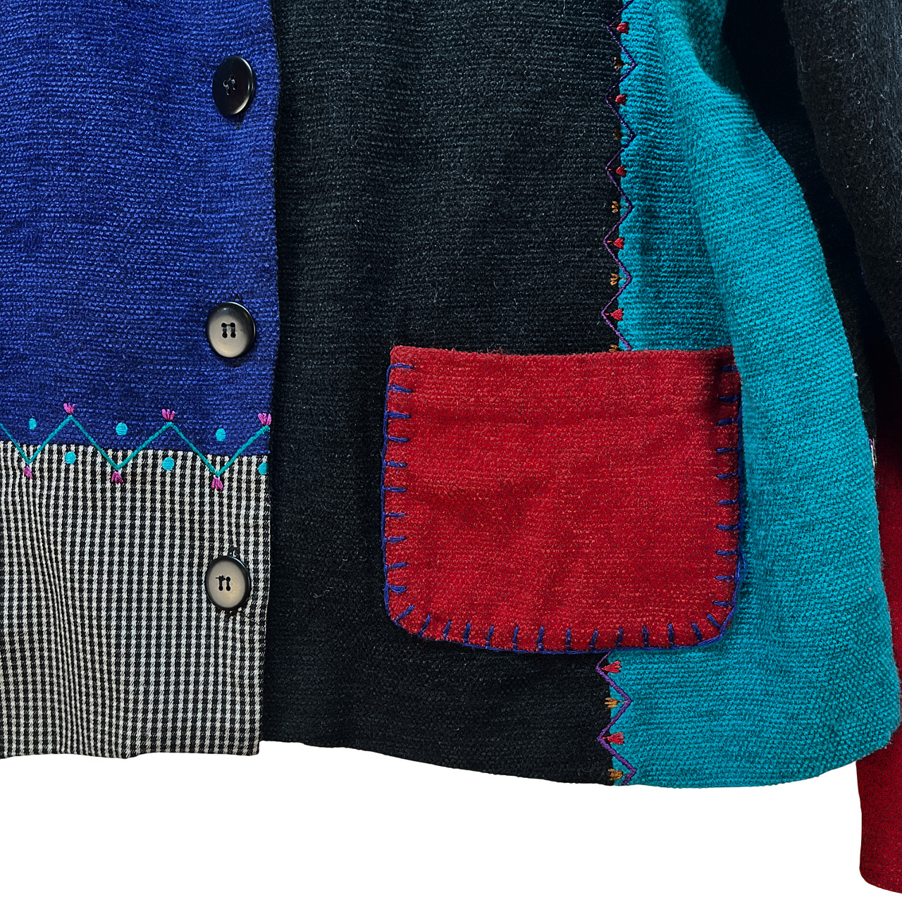 Koret Embroidered Patchwork Gingham Button Front … - image 6