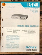 Sony TA-F40 Amplifier Service Manual Original 