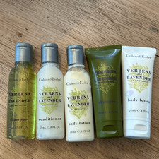 5 pcs Crabtree  Evelyn Deluxe shampoo conditioner body lotion and travel size