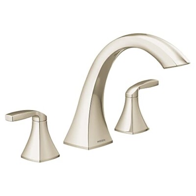 Moen T693NL Voss 2-Handle Deck Mount Tub Faucet Trim,Polished Nickel.MSRP $702.4