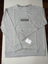 Calvin Klein Women's Reimagined Heritage Crewneck Sleep Sweatshirt Large