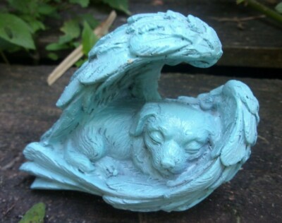 Latex dog mold angel wings plaster cement memorial mould 3.25''L x 2.5''H x 1.75''W