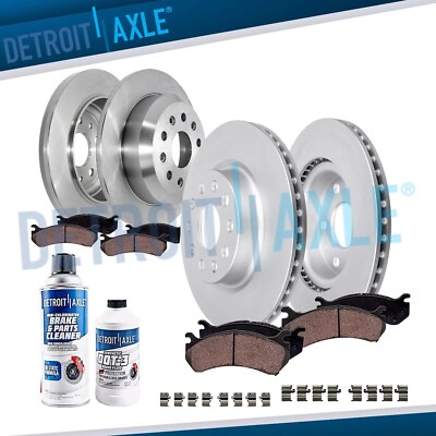 10pc Front Rear Brake Rotors Ceramic Brake Pads Kit for 2018-2023 Jeep Wrangler