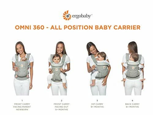 Pris Perforering Mængde af Ergobaby Carrier, Omni 360 Baby Carrier with Cool Air Mesh, Pearl Grey |  eBay