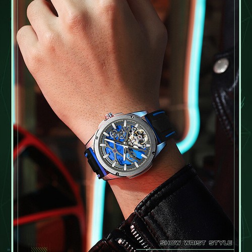 AILANG Automatic Mechanical Watch Hollow Fashion Men's Wristwatch Waterproof - Picture 5 of 18