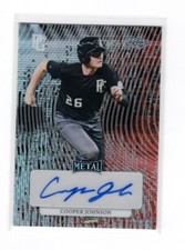 2023 Leaf Perfect Game Metal Cooper Johnson Black Prismatic Auto 1/1